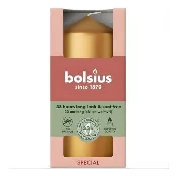 BOLSIUS žvakė cilindras Ø120x58mm auksinė