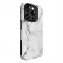 Evelatus Armor dėklas Apple iPhone 15 Pro – TPU+PC hibridinis, marmuro baltas spaudinys