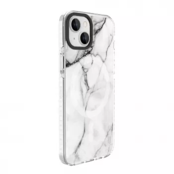 Evelatus Apple iPhone 15 PC+TPU dėklas su MagSafe Marble White