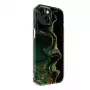 Evelatus Apple iPhone 15 PC marmuro rašto tamsiai žalias dėklas