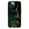 Evelatus Apple iPhone 15 PC marmuro rašto tamsiai žalias dėklas