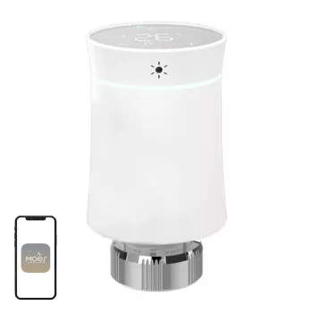 MOES TRV BY100 ZigBee lietimui jautri termostatinė galvutė