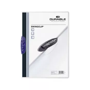 DURABLE Swingclip PP segtuvas su spaustuku A4, 30 lapų, tamsiai mėlynas