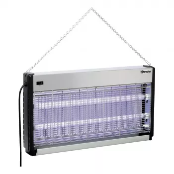 Bartscher IV-65 elektrinis vabzdžių naikintuvas, 2x15 W UV-A lempos, 150 m² aprėptis, 2500 V tinklelis, montuojamas ant sienos / stovimas, aliuminis / plastikas