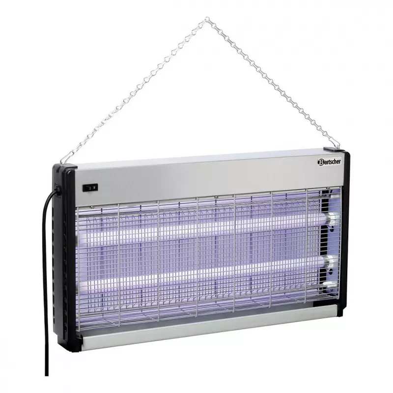 Bartscher IV-65 elektrinis vabzdžių naikintuvas, 2x15 W UV-A lempos, 150 m² aprėptis, 2500 V tinklelis, montuojamas ant sienos / stovimas, aliuminis / plastikas