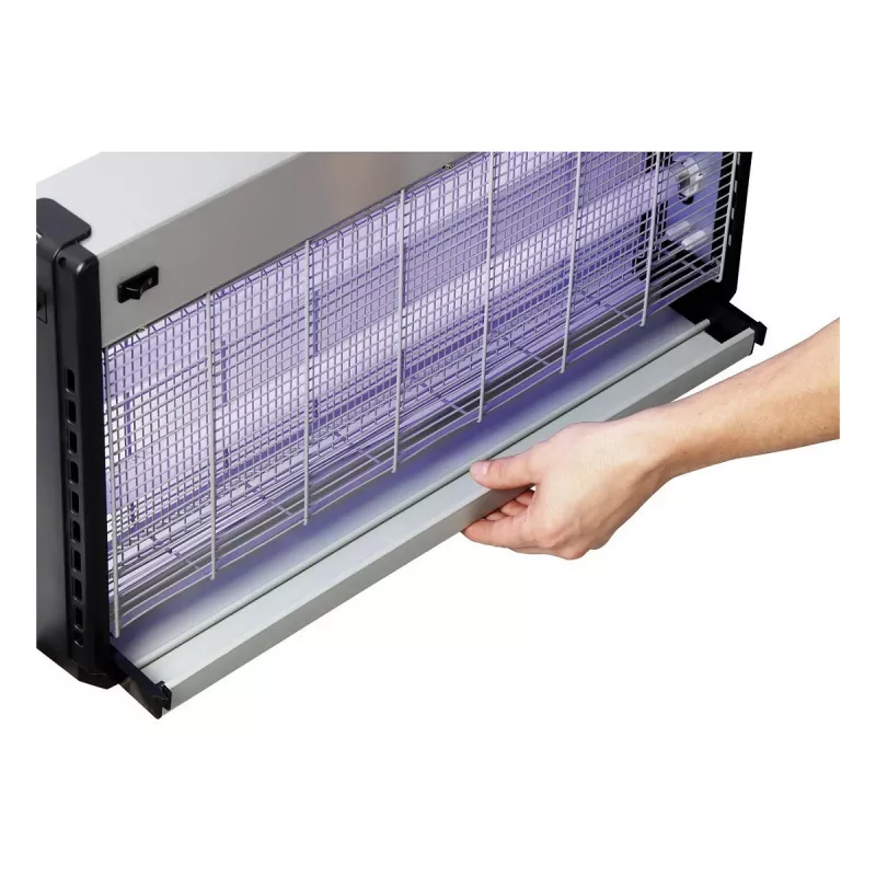 Bartscher IV-65 elektrinis vabzdžių naikintuvas, 2x15 W UV-A lempos, 150 m² aprėptis, 2500 V tinklelis, montuojamas ant sienos / stovimas, aliuminis / plastikas
