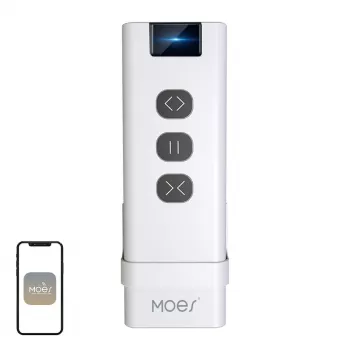 MOES YK2169 ZigBee 3.0 belaidis scenų jungiklis, 4 mygtukai, 12 scenų, maitinamas baterija, baltas