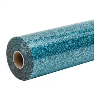 HTVRONT blizgus termo perdavimo plėvelė, 30,5 cm x 90 cm (mėlyna)