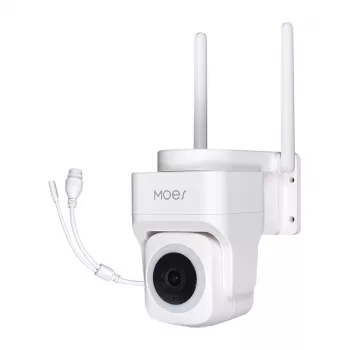 MOES WCM-B66 3MP lauko Wi-Fi IP kamera su AI žmogaus aptikimu, visos spalvos naktiniu matymu, pan/tilt, dvipusiu ryšiu, IP66 atsparumas orui