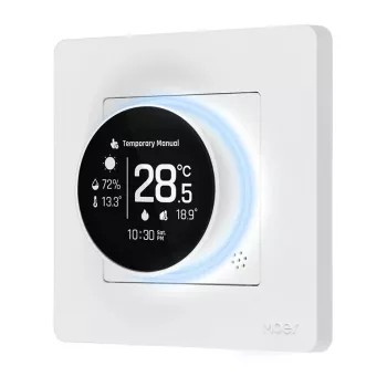 MOES ZHT-SR-GC ZigBee išmanusis termostatas katilui/dujiniam šildymui, baltas