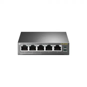 TP-Link TL-SF1005P 5 prievadų 10/100 Mbps stalinis PoE+ komutatorius su 4 PoE+ prievadais, 67 W biudžetu, Extend režimu