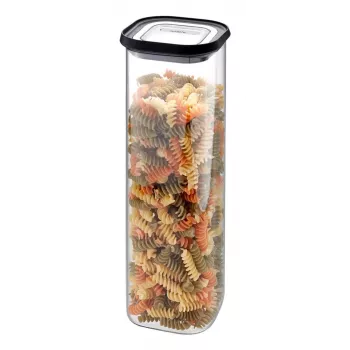 GEFU PANTRY stačiakampė talpa 2,5 L juoda, permatoma 1 vnt.