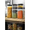 GEFU PANTRY stačiakampė talpa 2,5 L juoda, permatoma 1 vnt.