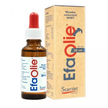 Scanvet EFA Olie 30 ml skystas Omega-3 ir Omega-6 papildas šunims ir katėms