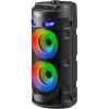 Defender CRASHBOOM 16W nešiojamas Bluetooth garsiakalbis su karaokės funkcija, FM, LED, TWS, mikrofonu ir nuotolinio valdymo pulteliu - juodas
