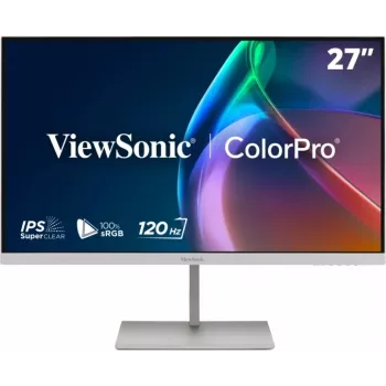 ViewSonic VP2766-2K-W 27 inch QHD IPS 120Hz USB-C monitorius su doku, baltas