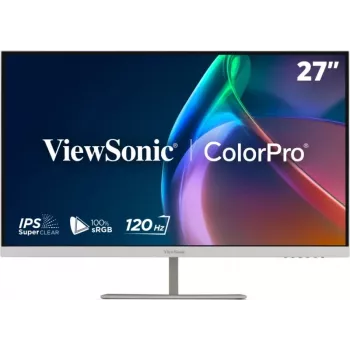 ViewSonic VP2766-2K-W 27 inch QHD IPS 120Hz USB-C monitorius su doku, baltas