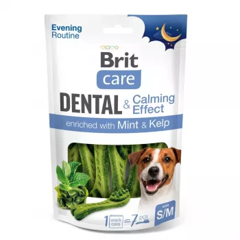 BRIT Dental Toothbrush S/M Calming Effect 140g – dantų šepetėlio formos kramtalai šunims