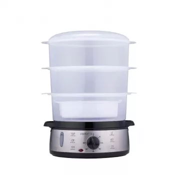 Alpina elektrinis garų virimo aparatas 800W sidabrinis 3 pakopų 9,5L BPA-free