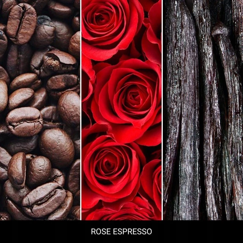 Millefiori White Rose Espresso kvapas automobiliui su ventiliacijos grotelių laikikliu