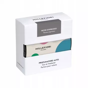 Millefiori White Rose Espresso kvapas automobiliui su ventiliacijos grotelių laikikliu