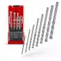 Einhell 38080 mūro grąžtų rinkinys, 8 dalių, 3-10 mm, volframo karbido antgalis, anglinis plienas