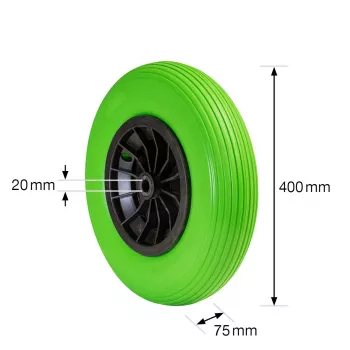 Wagner Design Yourself RO 8402 ratlankis vežimėliui, kietos gumos, žalias, 260 mm, 120 kg, 4840201