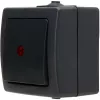 HEINRICH KOPP Nautic Anthracite 1-Pole Surface-Mounted Rocker Switch IP44 566615003