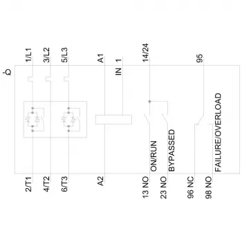 SIEMENS Sirius 3RW4037-1 švelnaus paleidimo įrenginys 30 kW, 400 V, 24 V AC/DC (3RW40371BB04)