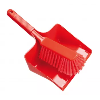 Haug Bürsten šluotelė ir semtuvėlis raudonos spalvos plastikiniai, 35 cm pločio (FC88921)