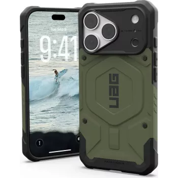 UAG Urban Armor Gear Pathfinder MagSafe dėklas, skirtas Apple iPhone 18 Pro/17 Pro - Olive Drab 114583117272