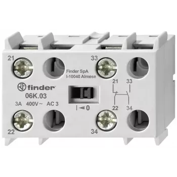 Finder 06K.03 pagalbinis kontaktų modulis, skirtas 6K.04 serijos monitoringo relėms