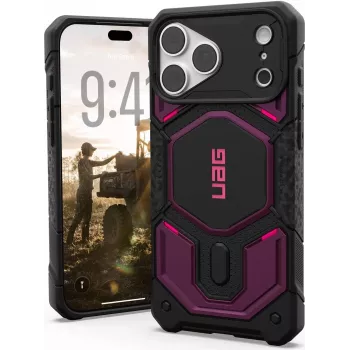 UAG Urban Armor Gear Monarch Pro MagSafe dėklas | Limited SYNTH Collection | Apple iPhone 18 Pro Max/17 Pro Max | Deep Purple (Lila) | 114568114I4I