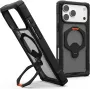 UAG Urban Armor Gear Plasma XTE 360 MagSafe dėklas su atlenkiama kojelė Apple iPhone 18 Pro Max/17 Pro Max - juodas/oranžinis/pilka permatoma 114572114097