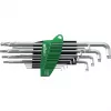 Wiha 366BETSZ13TS Torx rutulinio galo L-formos raktų rinkinys, 13 dalių, titano pilkos spalvos, ErgoStar laikiklis 40979
