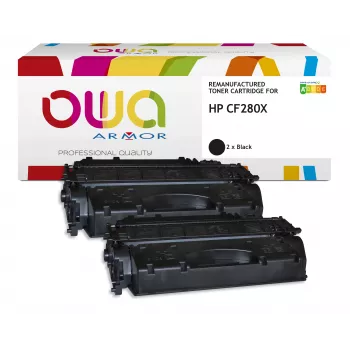Armor OWA suderinama tonerių kasetė 2 vienetų rinkinys juoda, pakaitalas HP CF280X/CF280XD