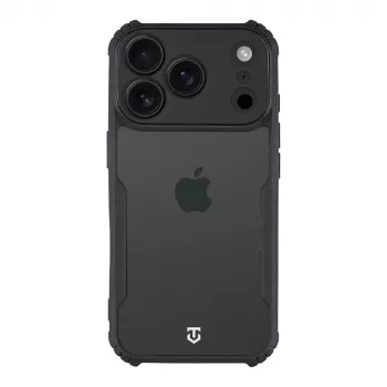 Tactical Quantum Stealth užpakalinis dangtelis iPhone 18 Pro, permatomas/juodas