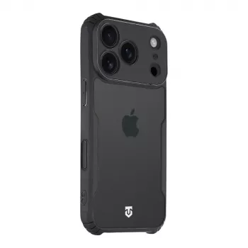 Tactical Quantum Stealth užpakalinis dangtelis iPhone 18 Pro, permatomas/juodas