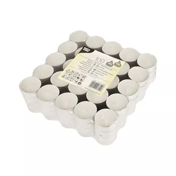 STARPAK CANDLE PAPSTAR arbatžvakės baltos - 100 vnt.