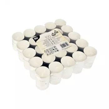 STARPAK CANDLE PAPSTAR arbatžvakės baltos - 100 vnt.