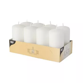 PAPSTAR stulpinė žvakė 10 cm balta