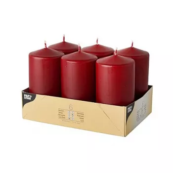 PAPSTAR stulpinė žvakė 11,5 cm bordo