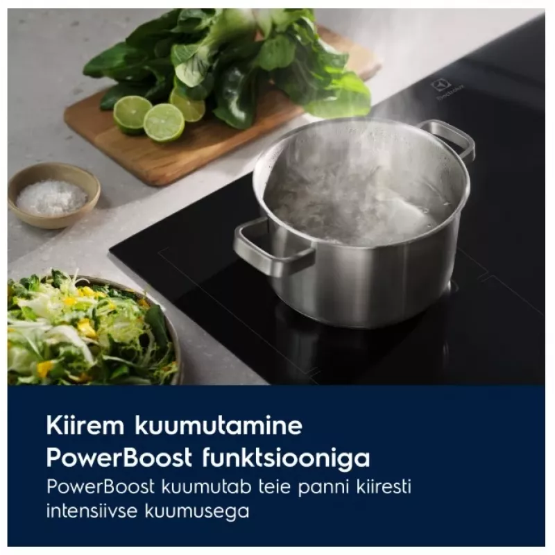 Electrolux LIT60336C 60 cm indukcinė kaitlentė su 3 kaitinimo zonomis, juoda