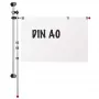 MAUL Plan Holder Rail 132 cm sieninis laikiklis, sidabrinis