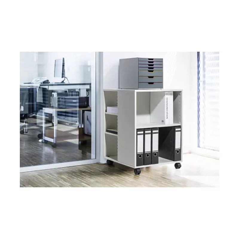 DURABLE Multifunkcinis vežimėlis 74/59 atviras 528x737x592 mm šviesiai pilkas