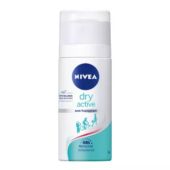 NIVEA Dry Active Mini Deo-Spray 35 ml – 48h antiperspyrantas, be alkoholio