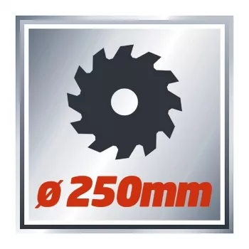 Einhell TC-MS 2513 L skersinio pjovimo staliaus pjūklas su slankiojančiu mechanizmu, 1600 W, 250 mm diskas, lazerinis taikiklis, raudonas