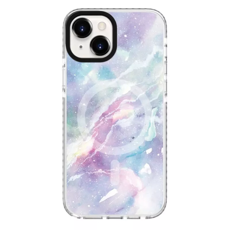 Evelatus Apple iPhone 15 Plus PC+TPU dėklas su MagSafe - Custom Marble Purple