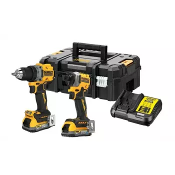 DEWALT 18V XR DCD800 DCF850 dvigubas rinkinys su 2x 1.7Ah Powerstack baterijomis