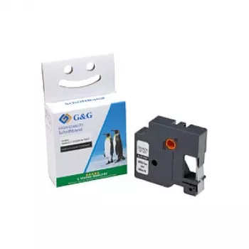 G&G suderinama etikečių juosta DYMO D1, 12 mm x 7 m, juoda ant geltonos